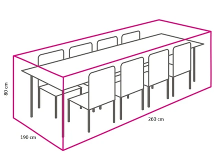 Schutzhülle für Tischgruppe (190x260x80)