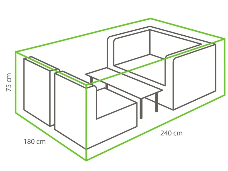 Schutzhülle für Loungemöbel (240x180x75 cm)