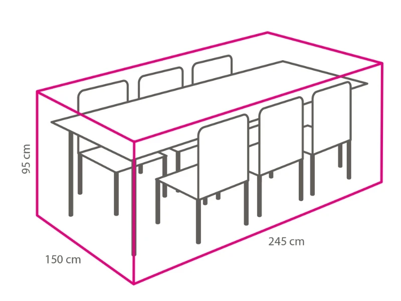 Premium Schutzhülle Tischguppe (245x150 cm)